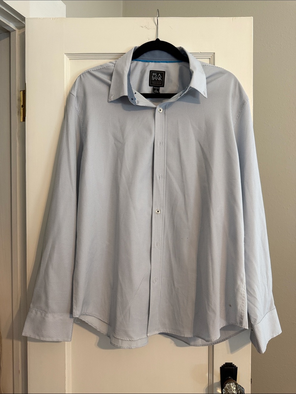 Jos. A. Bank Light Blue Micro-Pattern Dress Shirt